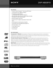 Sony DVP-NS50P/S Marketing Specifications