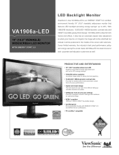 ViewSonic VA1906a-LED VA1906a-LED Datasheet Hi Res (English, US)