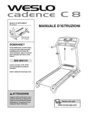 Weslo Cadence C 8 Treadmill Italian Manual