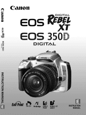 Canon EOS Digital Rebel XT EOS DIGITAL Rebel XT / EOS 350D Instruction Manual