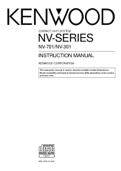 Kenwood NV-301 User Manual