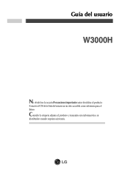 LG W3000H Owner's Manual