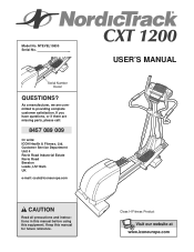 NordicTrack Cxt 1200 Elliptical Uk Manual
