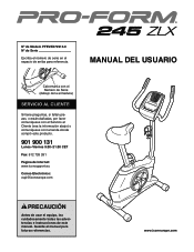 ProForm 245 Zlx Bike Spanish Manual