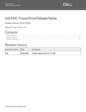 Dell PowerStore 1000T EMC PowerStore Release Notes for PowerStore OS Version 1.0.1.0.5.003