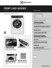 Electrolux EFLW427UIW Product Specifications Sheet English