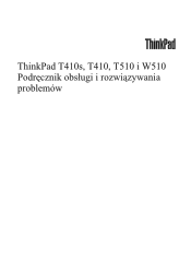 Lenovo ThinkPad W510 (Polish) Service and Troubleshooting Guide