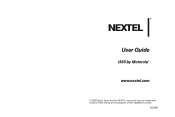 Motorola i365 User Guide - Nextel