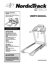 NordicTrack C80i Treadmill English Manual