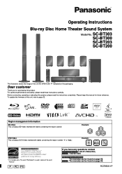 Panasonic SCBT203 Blu-ray Disc Home Theater Sound System