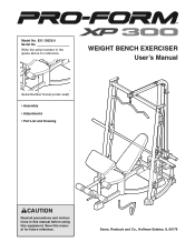 ProForm Xp 300 Weight Bench Exerciser English Manual
