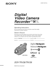 Sony DCR-TRV38 Operating Instructions  (primary manual)