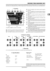 Behringer VINTAGE TIME MACHINE VM1 Manual