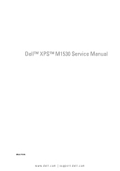 Dell XPS M1530 M1530 XPS M1530 Service Manual