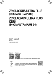 Gigabyte Z690I AORUS ULTRA PLUS User Manual