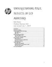 HP LP1965 Understanding pixel defects in TFT flat panel monitors