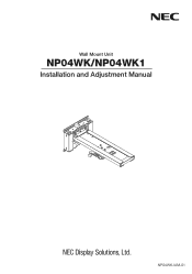 NEC NP-UM351W NP04WK1 Installation Manual