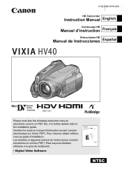 Canon HV40 VIXIA HV40 Instruction Manual