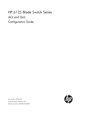 HP 6125G HP 6125G & 6125G/XG Blade Switches ACL and QoS Configuration Guide-R2103