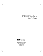 HP Model 715/75 hp DDS-2 tape drive user's guide (a1658-90701)