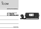 Icom IC-M605 Instruction Manual