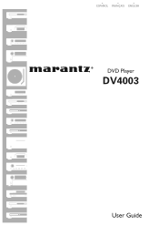 Marantz DV4003 DV4003 User Manual - French