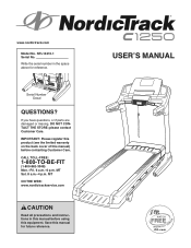 NordicTrack C1250 Treadmill English Manual