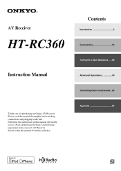 Onkyo HT-RC360 Owner Manual