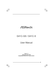 ASRock G41C-S User Manual