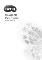 BenQ BenQ MX505 DLP 3D Projector User Manual for MS504 and MX505