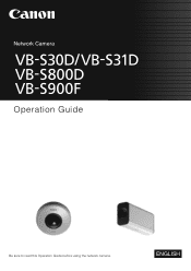 Canon VB-S900F User Manual
