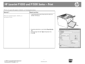 HP LaserJet P1000 HP LaserJet P1000 and P1500 Series - Print on Special Paper, Labels, or Transparencies