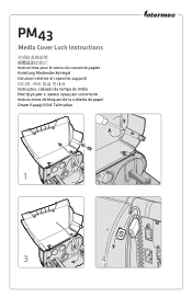 Intermec PM43/PM43c PM43 Media Cover Lock Instructions