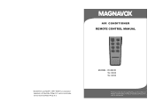 Magnavox W-12CR Window AC Remote control manual