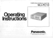 Panasonic WJPC10 WJPC10 User Guide