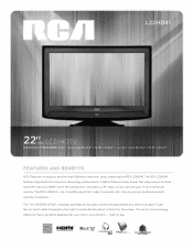 RCA L22HD41 Spec Sheet