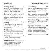 Sony Ericsson K550 User Guide