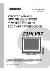 Toshiba 23HLV87 Circuit Diagrams