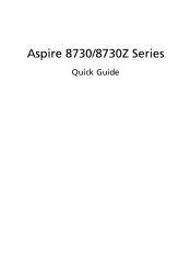 Acer Aspire 8730 Aspire 8730 Series Quick Guide