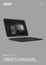 Acer One S1003 User Manual W10