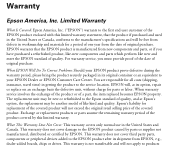 Epson Expression 1680 Special Edition Warranty Statement