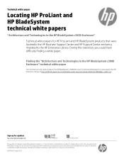 HP BladeSystem c3000 HP BladeSystem c3000 Enclosure