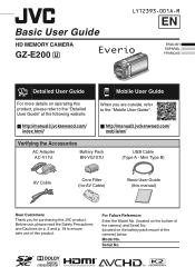 JVC GZ-E200 Basic User Guide