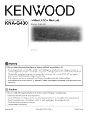 Kenwood KNA-G430 User Manual 1