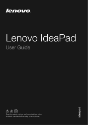 Lenovo S410p Laptop User Guide - IdeaPad S410p, S410p Touch, S510p, S510p Touch