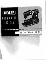 Pfaff 260 Owner's Manual