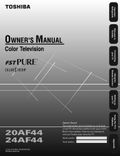 Toshiba 20AF44 Owners Manual