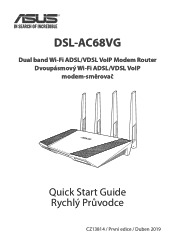 Asus DSL-AC68VG QSG Quick Start Guide in CzecheEnglish