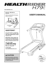 HealthRider H79t Treadmill English Manual