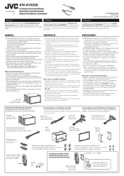 JVC KWAVX800 Installation Manual